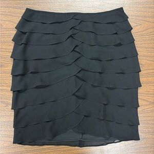 Dressbarn Elegant Black Layered pencil Skirt